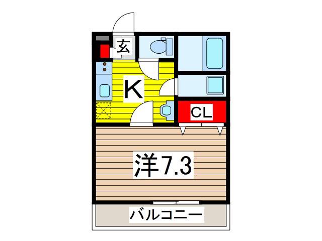 LUPINUS KAWAGUCHI(1K/3階)の間取り写真