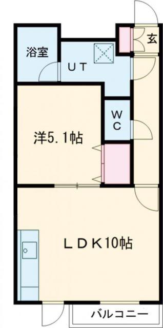 アーバンプレイス(1LDK/3階)の間取り写真