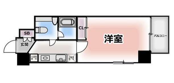 アルシュ勝どき(1K/7階)の間取り写真