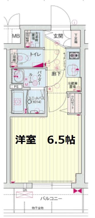 プレサンス松屋町駅前(1K/11階)の間取り写真