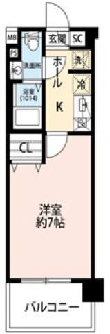 プレール・ドゥーク西川口II(1K/3階)の間取り写真