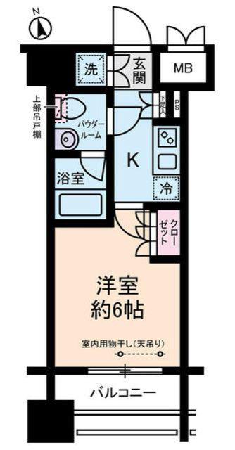 RISING PLACE 川崎(1K/11階)の間取り写真