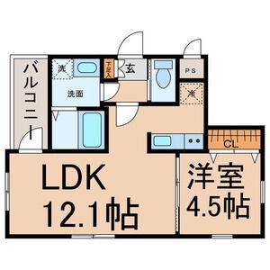 BAY TREE OZONE(1LDK/1階)の間取り写真