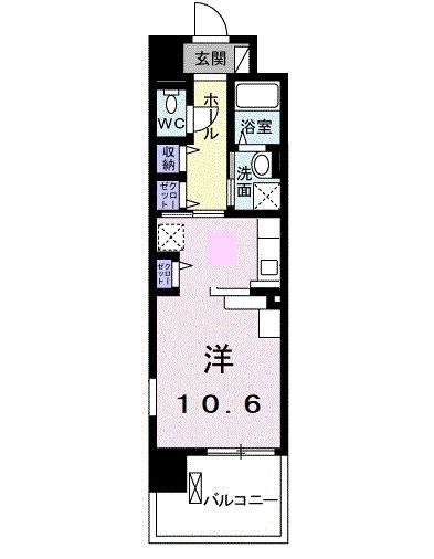 パールヒルズ五月町(ワンルーム/7階)の間取り写真