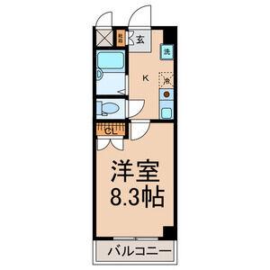 マンション菜の花(1K/3階)の間取り写真
