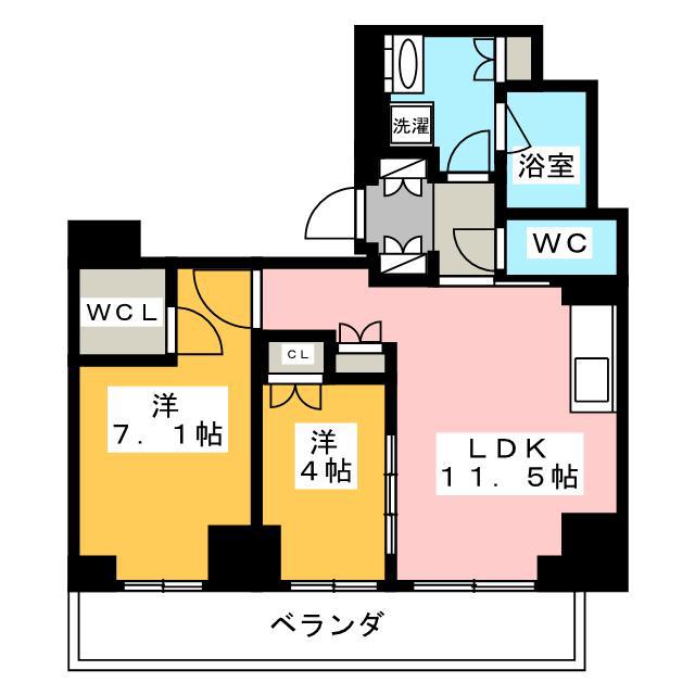 BRILLIA IST 赤羽(2LDK/10階)の間取り写真