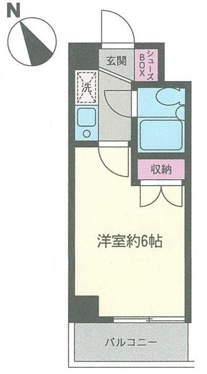 サンステージ淵の辺(1K/2階)の間取り写真