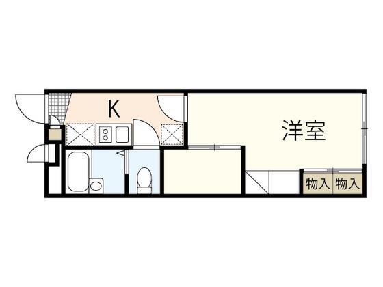 レオパレスTAKEUCHI(1K/2階)の間取り写真