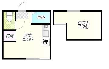 アーバンプレイス高田馬場B(ワンルーム/2階)の間取り写真