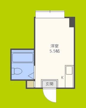 ジオナ本田(ワンルーム/7階)の間取り写真