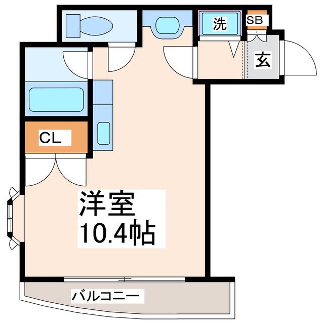 IKEDAYAII(ワンルーム/5階)の間取り写真