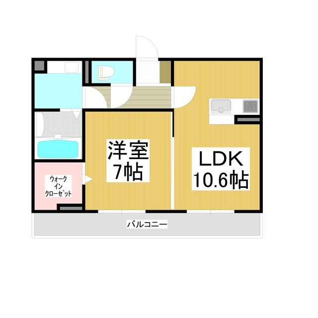 GRANDE EST(1LDK/1階)の間取り写真