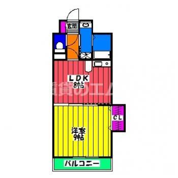 メゾン博多駅南(1LDK/6階)の間取り写真