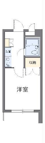 レオパレスRXコスモM(1K/1階)の間取り写真