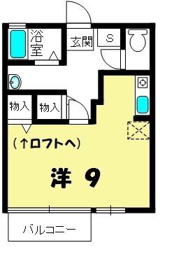 エポワール(1K/2階)の間取り写真