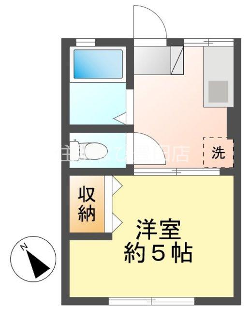 ルネッサンス山本A(1DK/1階)の間取り写真