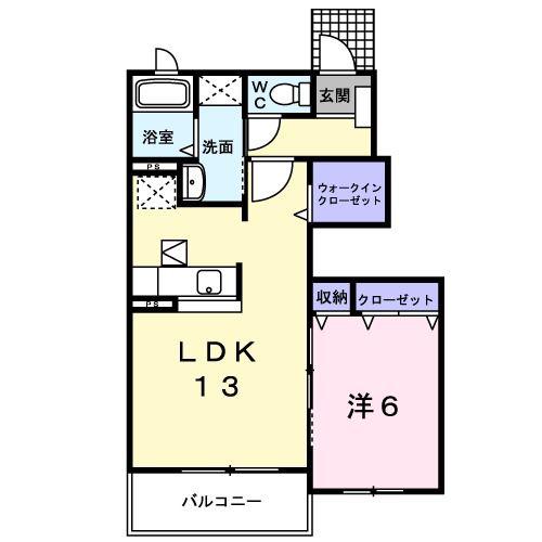 フォレスタン(1LDK/1階)の間取り写真