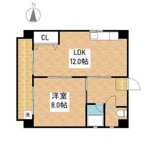 大黒マンション(1LDK/3階)の間取り写真
