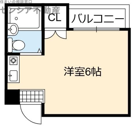 ラパンジール関目(ワンルーム/3階)の間取り写真