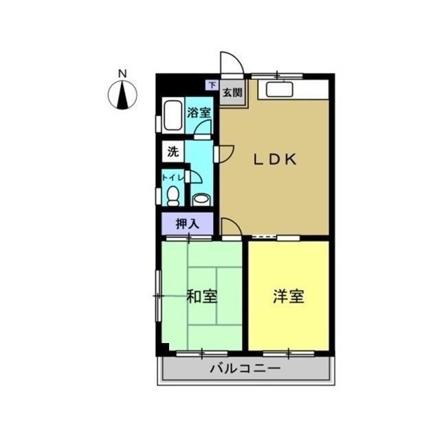 スターハイツ(2LDK/2階)の間取り写真