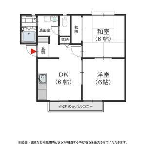 アンシャンテ宮の森 III(2DK/2階)の間取り写真