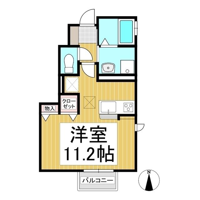 ベル フルール(ワンルーム/1階)の間取り写真