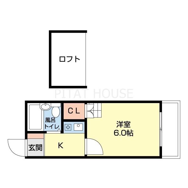 アンジュ(ワンルーム/1階)の間取り写真