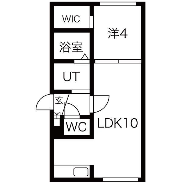 エバーグリーン コトニ(1LDK/3階)の間取り写真