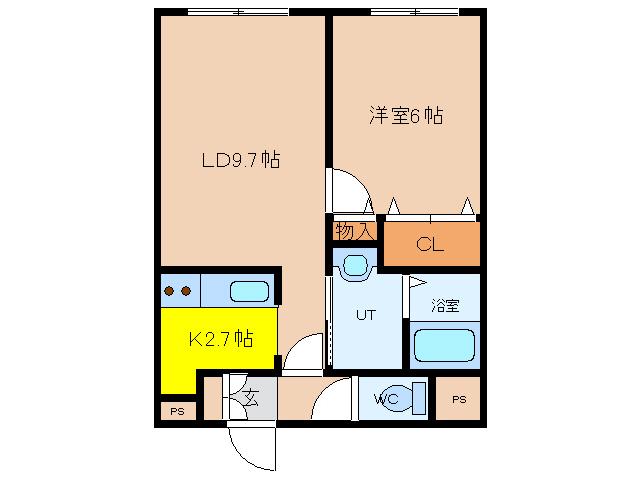 MGフォレスト(1LDK/2階)の間取り写真