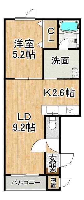 TIAD(1LDK/1階)の間取り写真