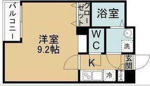 ポミエ愛宕橋B棟(1K/3階)の間取り写真