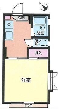 コーポラス大塚(1K/2階)の間取り写真