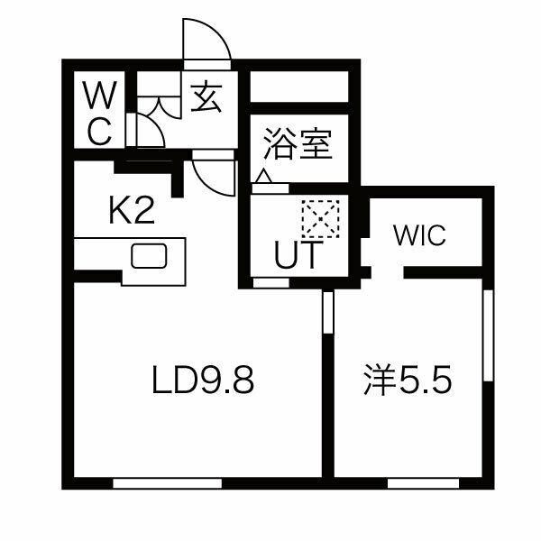 BELLAGIO TSUKISAMU(1LDK/2階)の間取り写真