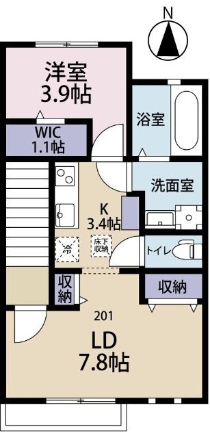 PEANUTS HOUSE(1LDK/2階)の間取り写真