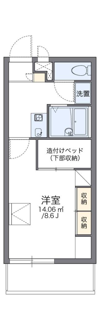 レオパレスFOND VILLAGE(1K/3階)の間取り写真