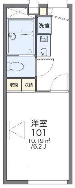 レオパレスクレール(1K/1階)の間取り写真