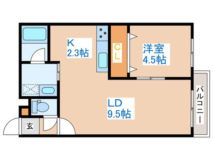 PROSPERITY手稲(1LDK/3階)の間取り写真