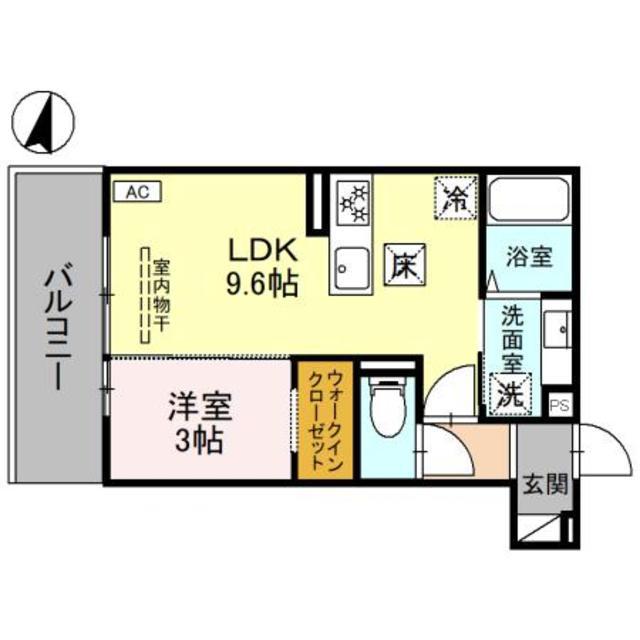 アビオン上賀茂(1LDK/3階)の間取り写真
