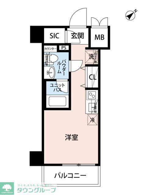 マイナビSTAY新綱島(ワンルーム/5階)の間取り写真