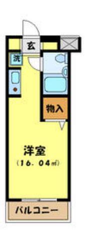 ジョイフル八王子(ワンルーム/5階)の間取り写真