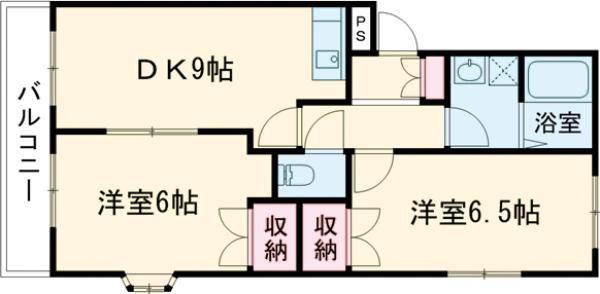 サニーコートヒカリII(2LDK/2階)の間取り写真