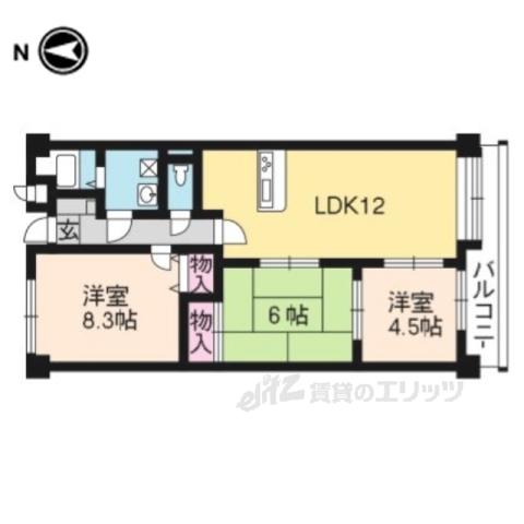 グランKS(3LDK/2階)の間取り写真
