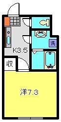 ラ・プラージュII(1K/6階)の間取り写真