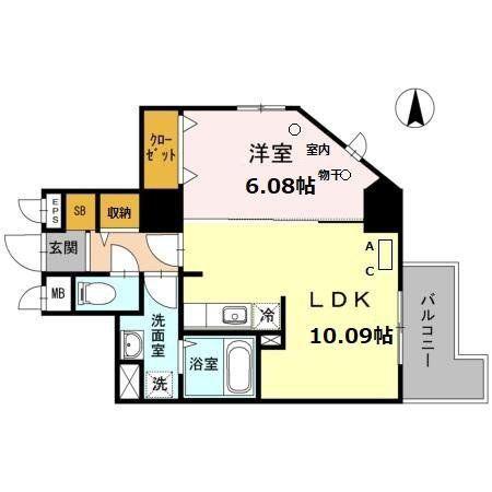 AREA385(1LDK/2階)の間取り写真