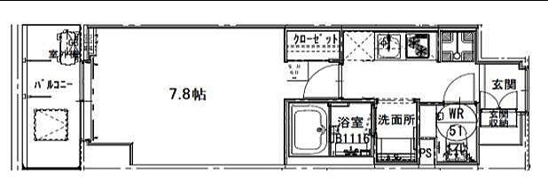 ATTIRANT板橋本町(1K/3階)の間取り写真