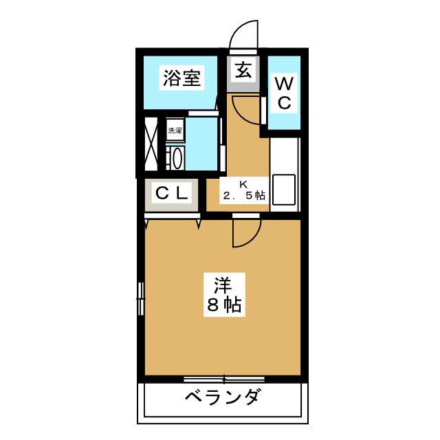 K-ハイム(1K/2階)の間取り写真