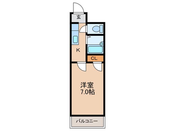中本マンション(1K/2階)の間取り写真