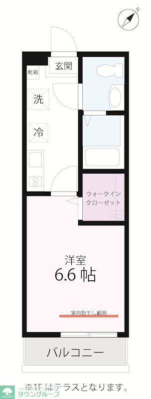 QUIET CRAB HOUSE MIX 磯子(1K/2階)の間取り写真