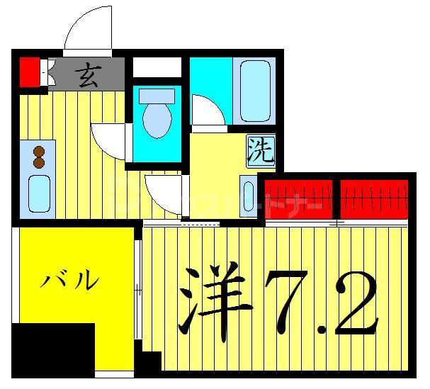 アイルグランデ北綾瀬(1K/7階)の間取り写真