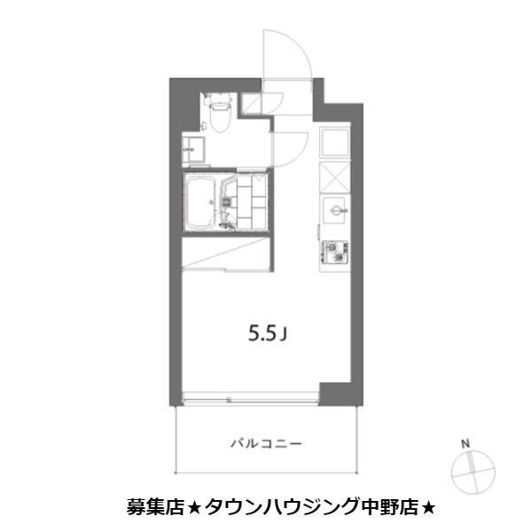 ULULA(ワンルーム/2階)の間取り写真